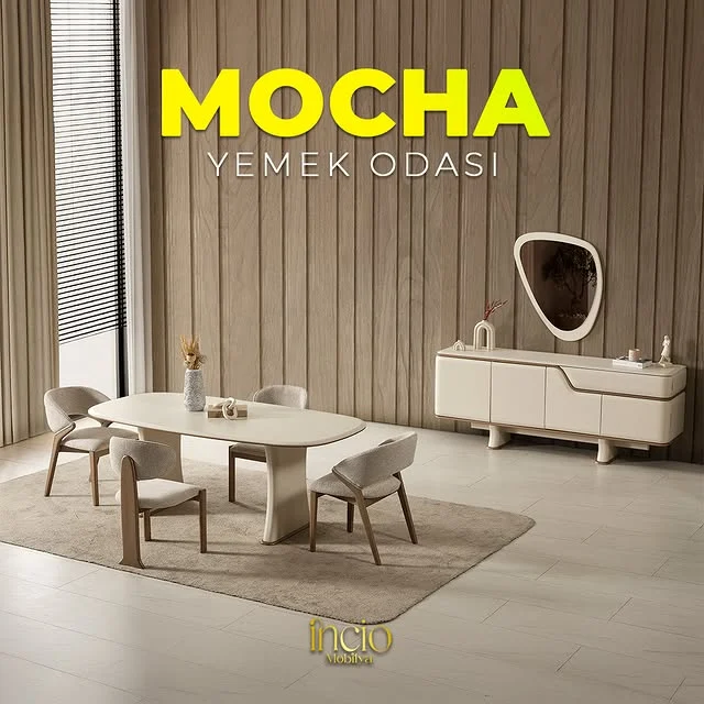 MOCHA YEMEK ODASI ✨

Sıcak renk tonları, modern tasarım çizgileri ve zarif detaylarıyla Mocha Yemek Odası, yaşam alanınıza şıklık ve samimi bir atmosfer kazandı